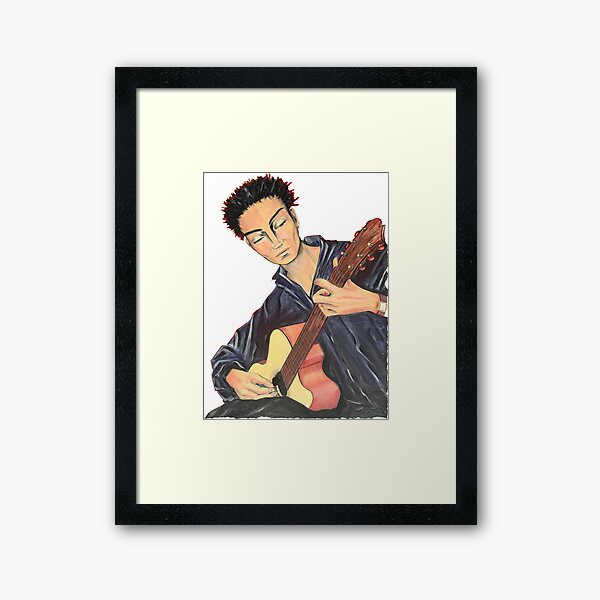 Guitar Man Framed Art Print