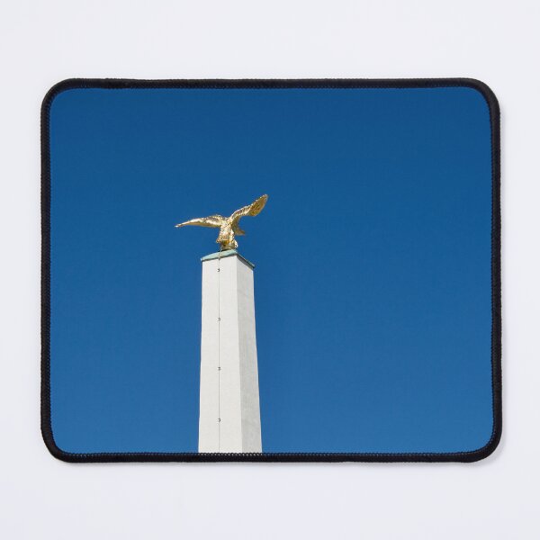 Item preview, Golden eagle statue on a tall white stone pillar designed and sold by thelemmingface.