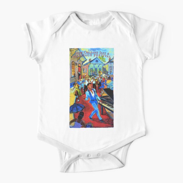 new orleans jazz festival 2022 Short Sleeve Baby One-Piece