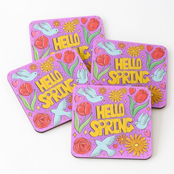 Item preview, Hello Spring Sticker Pop Art Style designed and sold by StassyDraws.