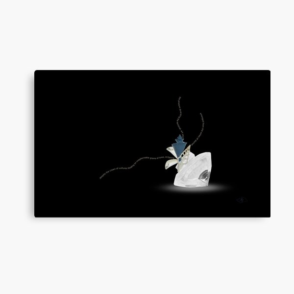 Egress collage of visual poetry and photography marine beach coastal nautical art Canvas Print