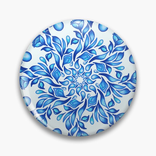 Item preview, Blue leaf mandala designed and sold by Something Arty.