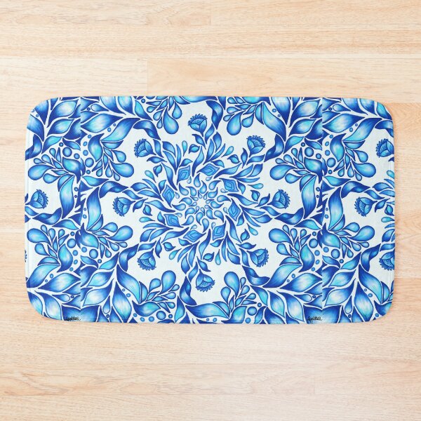 Item preview, Blue leaf mandala designed and sold by Something Arty.