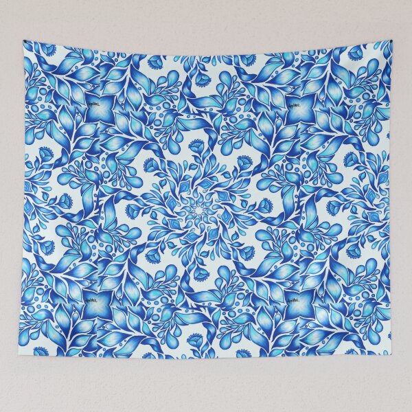 Item preview, Blue leaf mandala designed and sold by Something Arty.