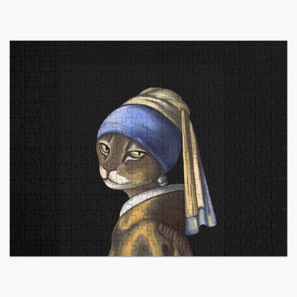 Girl With A Pearl Earring Cat Edition Jigsaw Puzzle