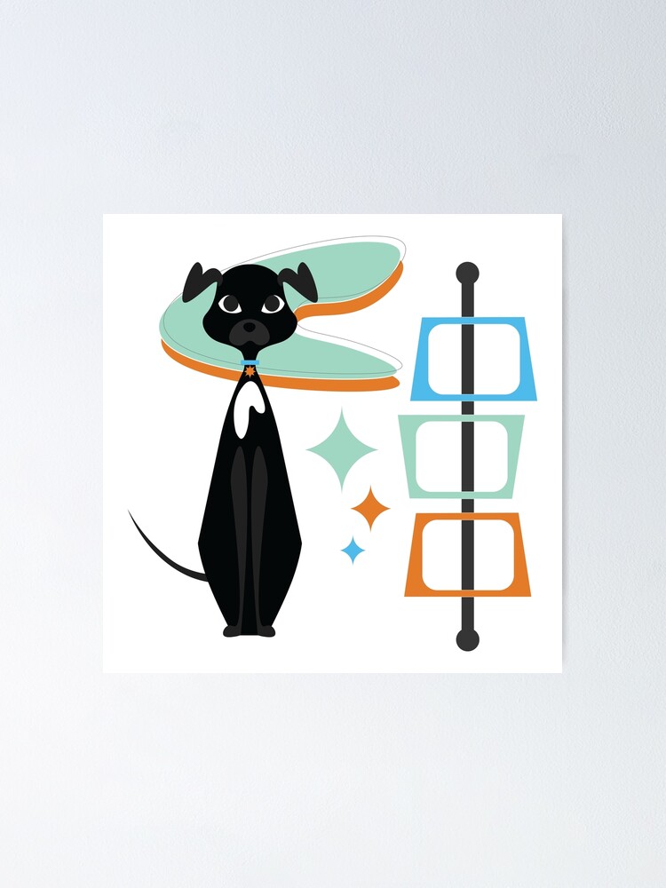 mid century modern dog