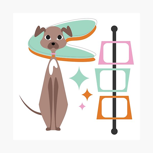 Item preview, Mid-Century Modern Dog (Brown) designed and sold by odessav.