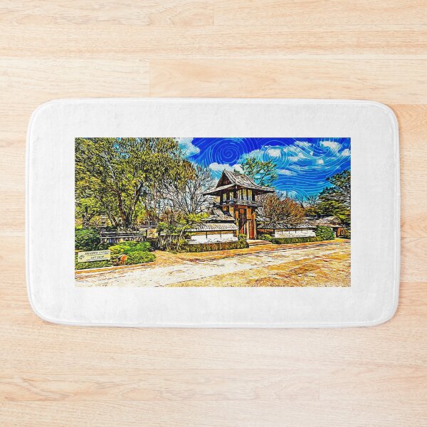 Item preview, The Japanese Gardens of the Fort Worth Botanic Garden - impressionist painting designed and sold by NickoPrints.