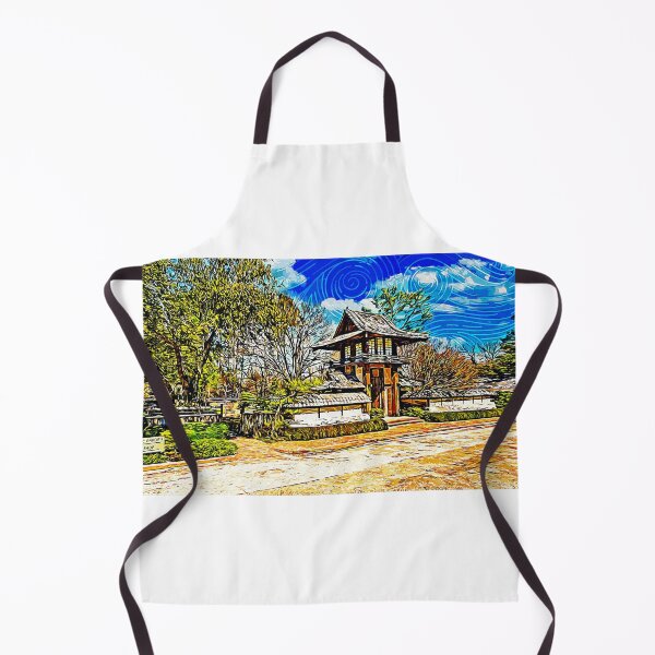 Item preview, The Japanese Gardens of the Fort Worth Botanic Garden - impressionist painting designed and sold by NickoPrints.