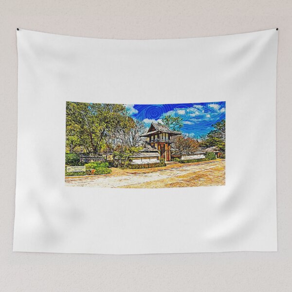 Item preview, The Japanese Gardens of the Fort Worth Botanic Garden - impressionist painting designed and sold by NickoPrints.