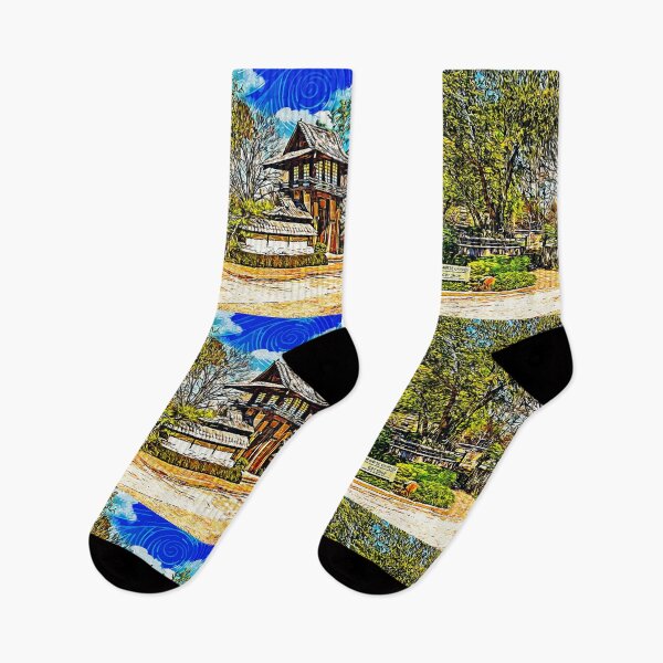 Item preview, The Japanese Gardens of the Fort Worth Botanic Garden - impressionist painting designed and sold by NickoPrints.