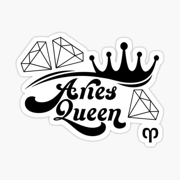 aries-queen-zodiac-sign-crown-and-diamonds-illustration-sticker