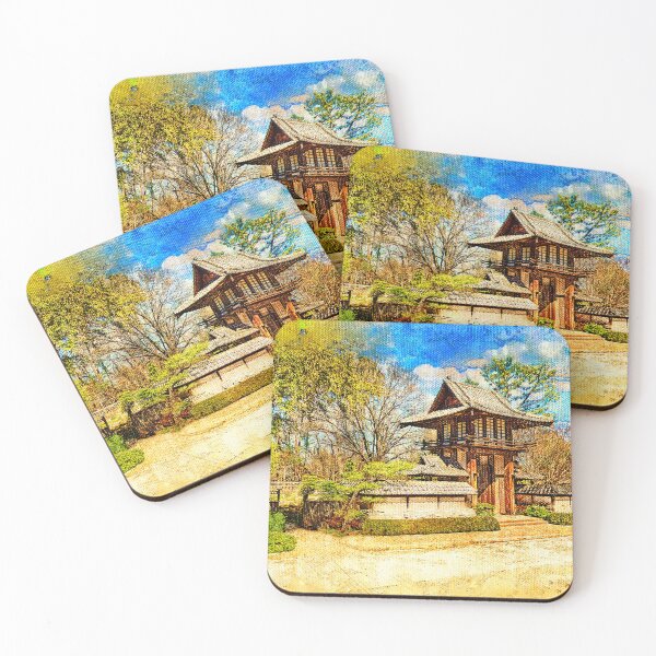 Item preview, The Japanese Gardens of the Fort Worth Botanic Garden - digital painting designed and sold by NickoPrints.