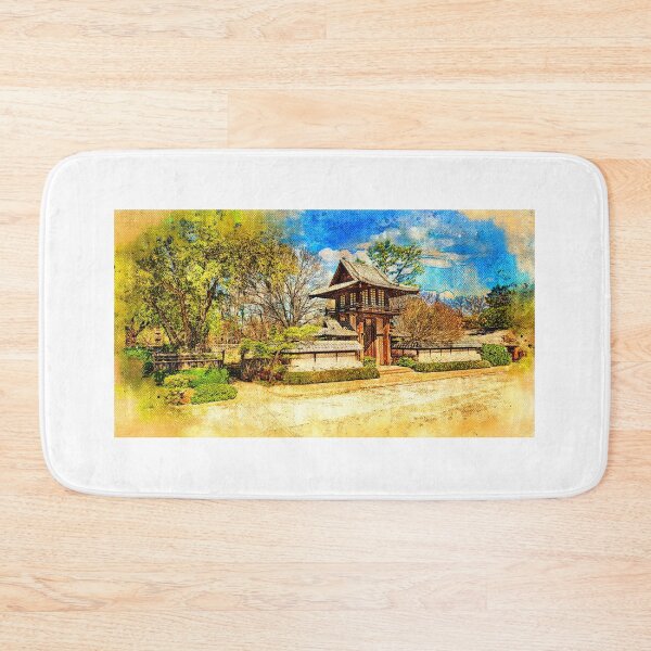 Item preview, The Japanese Gardens of the Fort Worth Botanic Garden - digital painting designed and sold by NickoPrints.
