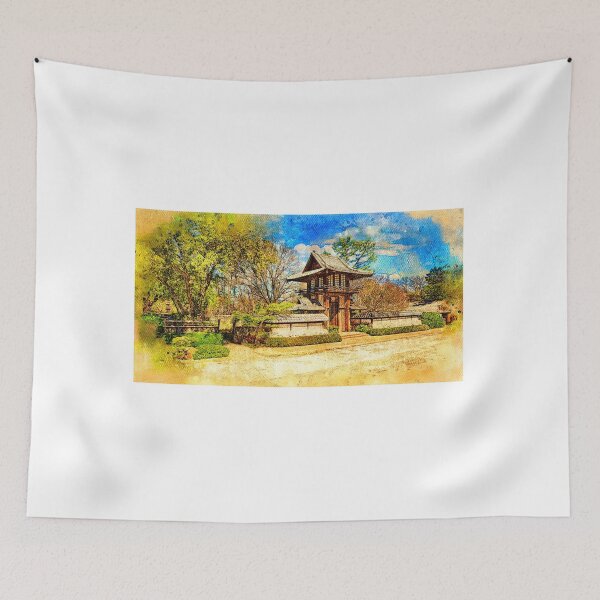 Item preview, The Japanese Gardens of the Fort Worth Botanic Garden - digital painting designed and sold by NickoPrints.