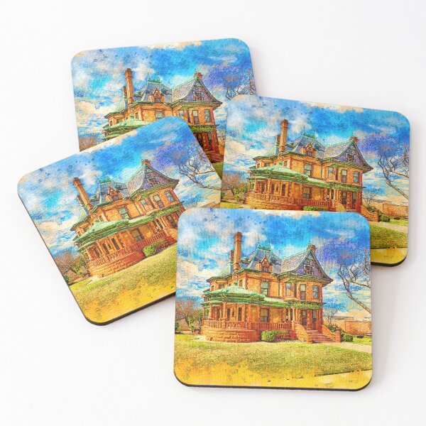 Item preview, Eddleman-McFarland House in Fort Worth, Texas - digital painting designed and sold by NickoPrints.