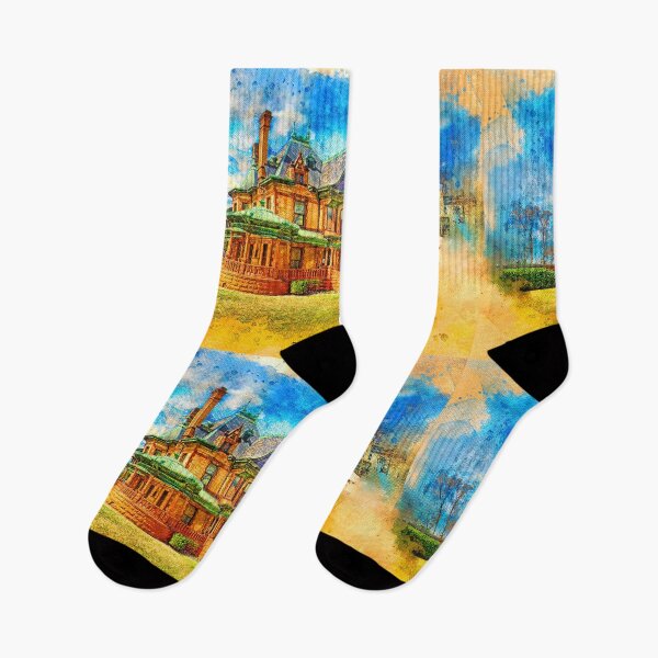 Item preview, Eddleman-McFarland House in Fort Worth, Texas - digital painting designed and sold by NickoPrints.