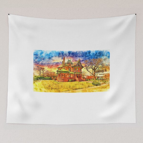 Item preview, Eddleman-McFarland House in Fort Worth, Texas - pen and watercolor designed and sold by NickoPrints.