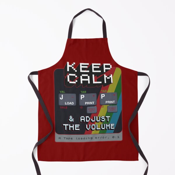 Item preview, KEEP CALM and Adjust the Volume - R Tape Loading Error - Rubber Keyboard! | Sinclair ZX Spectrum Personal Computer - 80s Retro Gaming designed and sold by RetroTeeStudio.