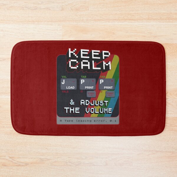 Item preview, KEEP CALM and Adjust the Volume - R Tape Loading Error  - Rubber Keyboard!  |  Sinclair ZX Spectrum Personal Computer - 80s Retro Gaming  designed and sold by RetroTeeStudio.
