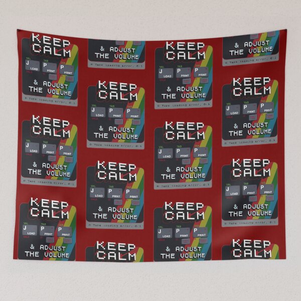Item preview, KEEP CALM and Adjust the Volume - R Tape Loading Error  - Rubber Keyboard!  |  Sinclair ZX Spectrum Personal Computer - 80s Retro Gaming  designed and sold by RetroTeeStudio.