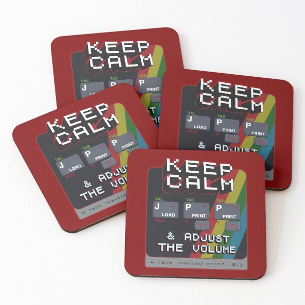 Item preview, KEEP CALM and Adjust the Volume - R Tape Loading Error  - Rubber Keyboard!  |  Sinclair ZX Spectrum Personal Computer - 80s Retro Gaming  designed and sold by RetroTeeStudio.