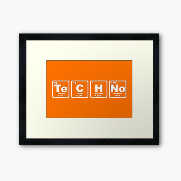 Artikel-Vorschau von Techno - Periodensystem, designt und verkauft von Graphix.
