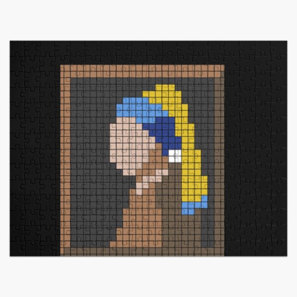 Girl With A Pearl Earring Pixeled Edition Jigsaw Puzzle