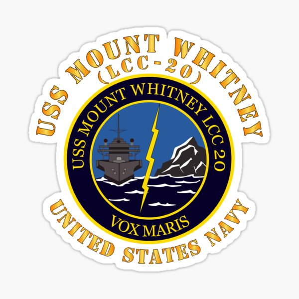 4.5" NAVY LCC-20 USS MOUNT WHITNEY VOX MARIS EMBROIDERED PATCH 