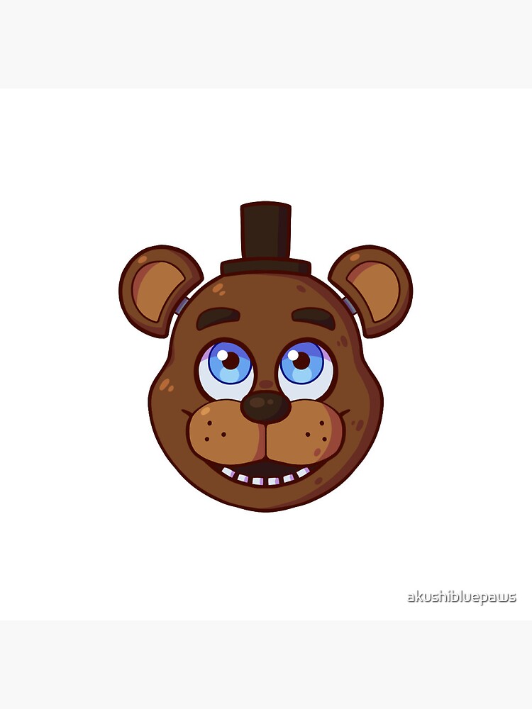 FNaF 1 Freddy Fazbear Head, Five Nights at Freddy's Pin by akushibluepaws