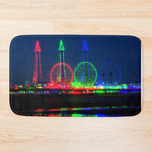 Item preview, Blackpool Beach at Night, Red, Green and Blue designed and sold by Andrew Morrell.