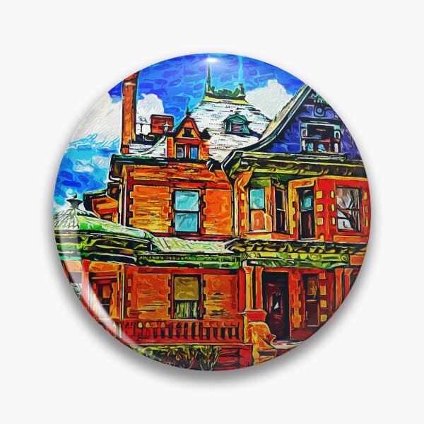 Item preview, Eddleman-McFarland House in Fort Worth, Texas - impressionist painting designed and sold by NickoPrints.