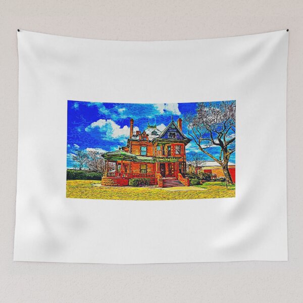 Item preview, Eddleman-McFarland House in Fort Worth, Texas - impressionist painting designed and sold by NickoPrints.
