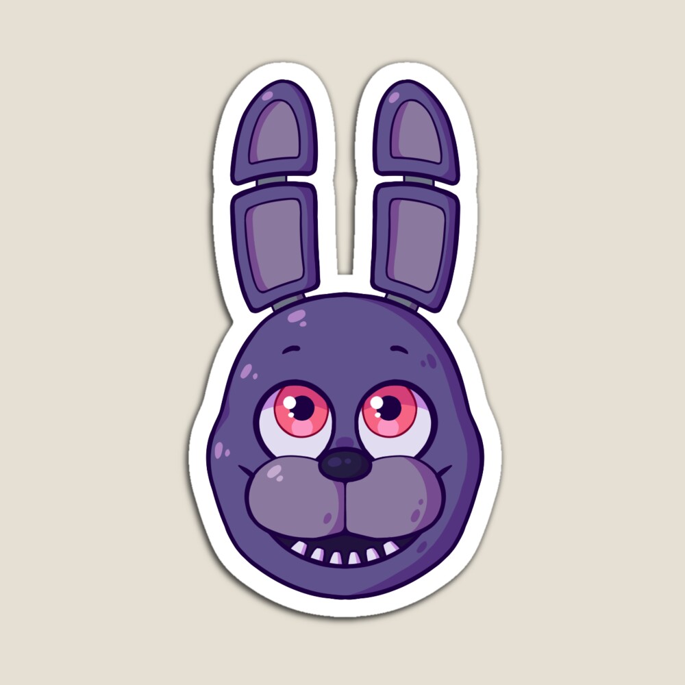 FNaF 1 Freddy Fazbear Head, Five Nights at Freddy's Sticker by  akushibluepaws