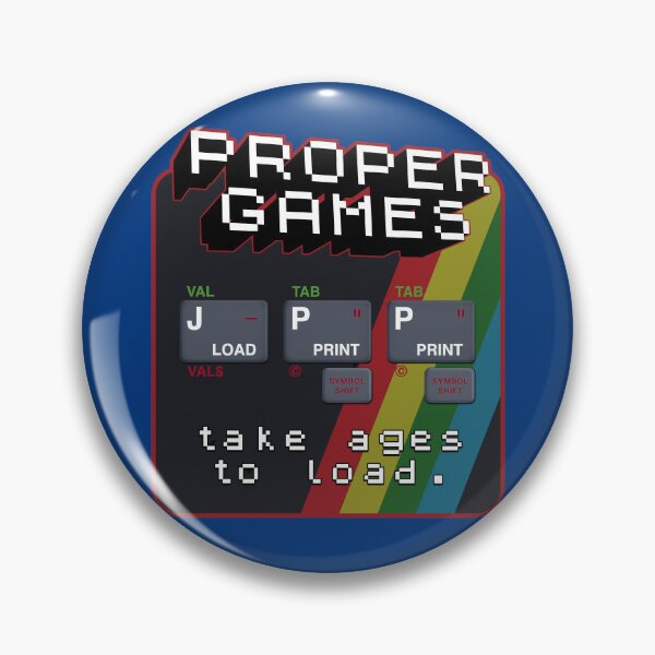 Item preview, PROPER GAMES TAKE AGES TO LOAD - Rubber Keyboard! | Sinclair ZX Spectrum Personal Computer - 80s Retro Gaming designed and sold by RetroTeeStudio.
