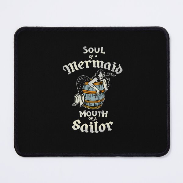 Item preview, "Soul Of A Mermaid, Mouth Of A Sailor" Funny & Cute Tattoo Art Distressed Classic T-S designed and sold by DavidPinedaa.