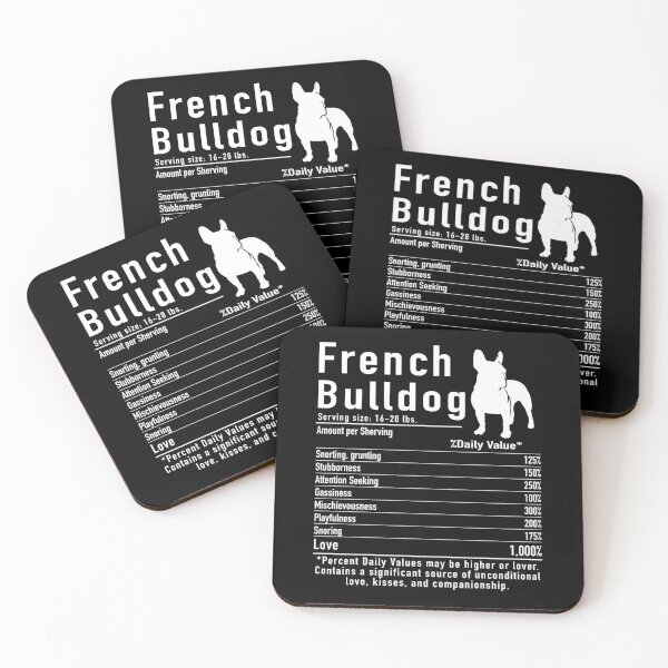 Item preview, French Bulldog Nutrition Fact Funny Design For French Bulldog Lovers designed and sold by bestic.