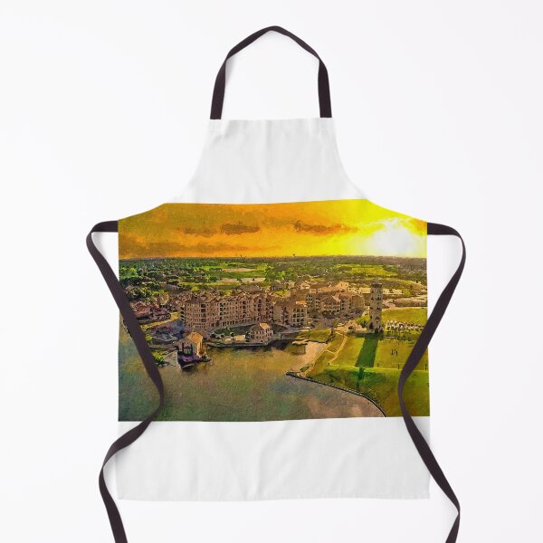 Item preview, Adriatica Bell Tower and Bella Donna Chapel in McKinney, Texas - digital painting designed and sold by NickoPrints.