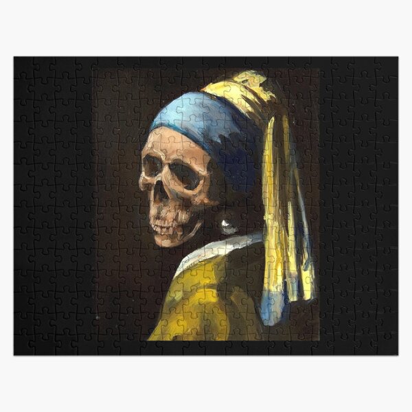 Girl With A Pearl Earring Skull Edition Jigsaw Puzzle