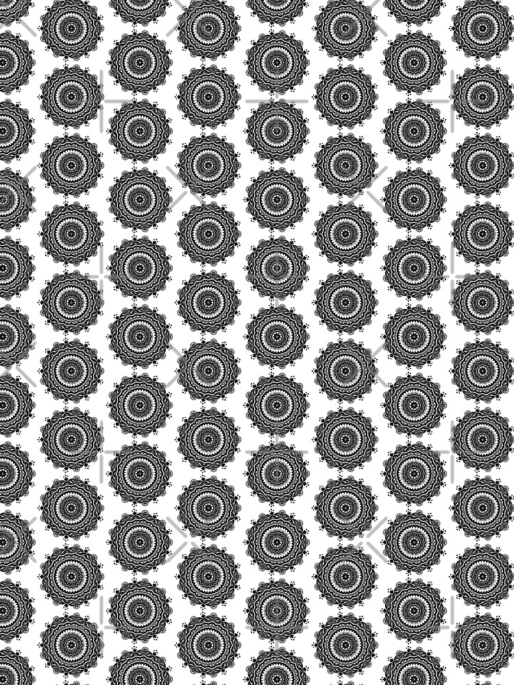 Thumbnail 3 of 3, Scarf, Mandala Design #7 designed and sold by RockingJ.
