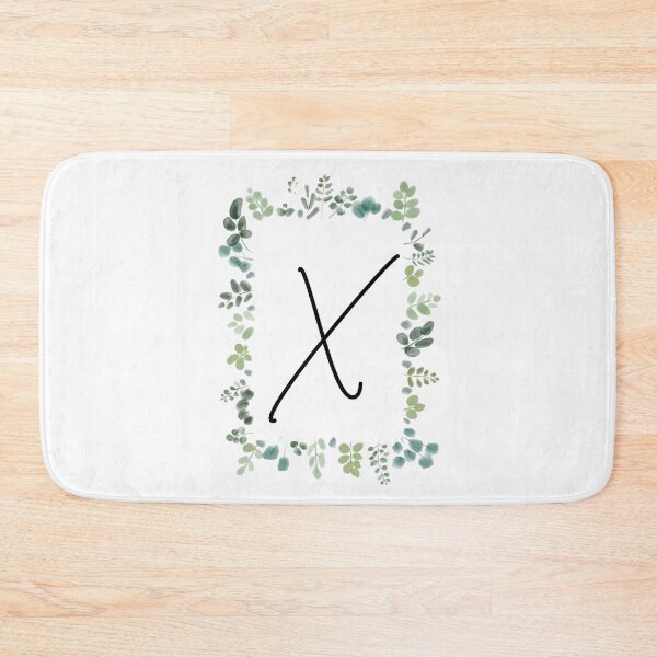 Item preview, Monogram with Green Leaves | Monogram Letter X designed and sold by JustSeasons.