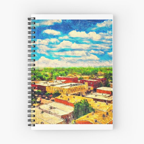 Item preview, Aerial of Historic Downtown McKinney, Texas - digital painting designed and sold by NickoPrints.