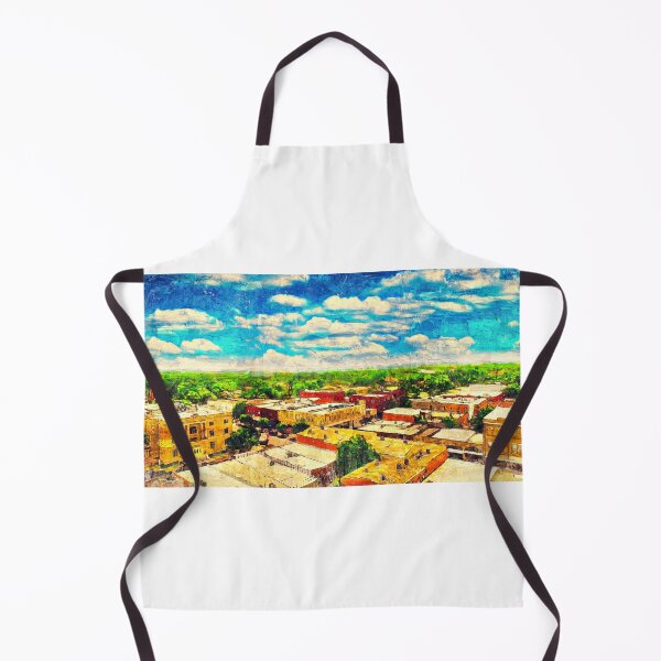 Item preview, Aerial of Historic Downtown McKinney, Texas - digital painting designed and sold by NickoPrints.