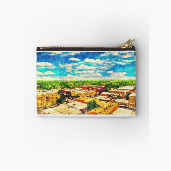 Item preview, Aerial of Historic Downtown McKinney, Texas - digital painting designed and sold by NickoPrints.