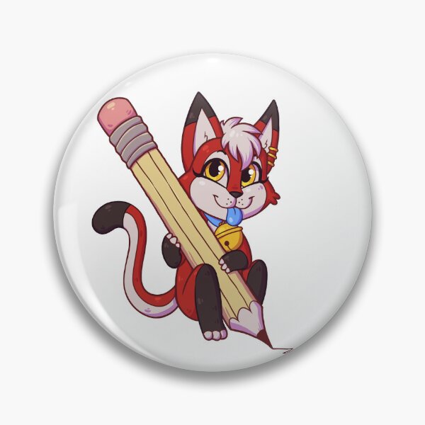 Item preview, Akushi with pencil - Akushi Bluepaws designed and sold by akushibluepaws.