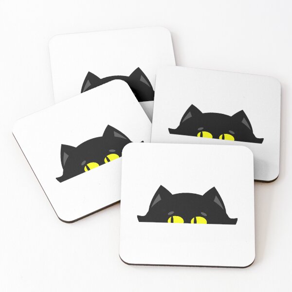 Artikelvorschau, Spähende schwarze Miezekatze Silhouette entworfen und verkauft von Every Pet Shirts.