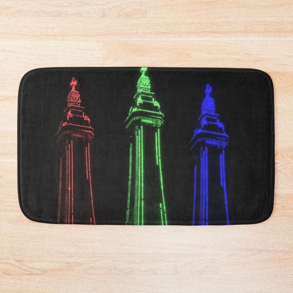 Item preview, Blackpool Tower Beautiful Night Lights, Red, Green and Blue designed and sold by Andrew Morrell.