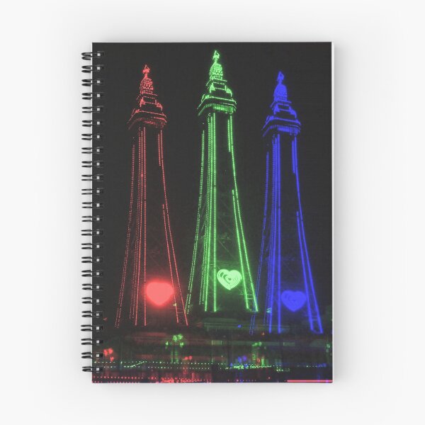 Item preview, Blackpool Tower Beautiful Night Lights, Red, Green and Blue designed and sold by Andrew Morrell.