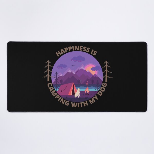 Item preview, Happiness Is Camping With My Dog Quote For Dog And Camping Lovers designed and sold by bestic.