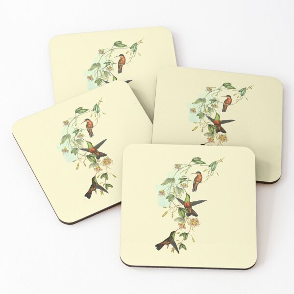 Item preview, Colibríes revoloteando (crema) designed and sold by Madame Memento.